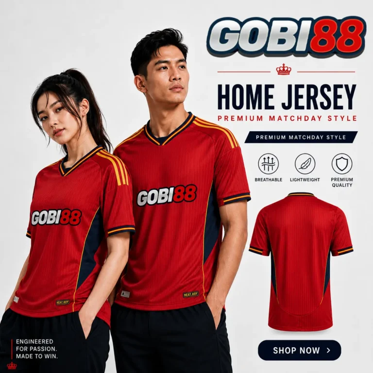 Jersey sepak bola Spanyol home GOBI88 untuk pria dan wanita