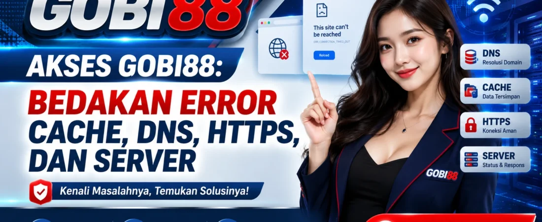 Akses GOBI88: Bedakan Error Cache, DNS, HTTPS, dan Server