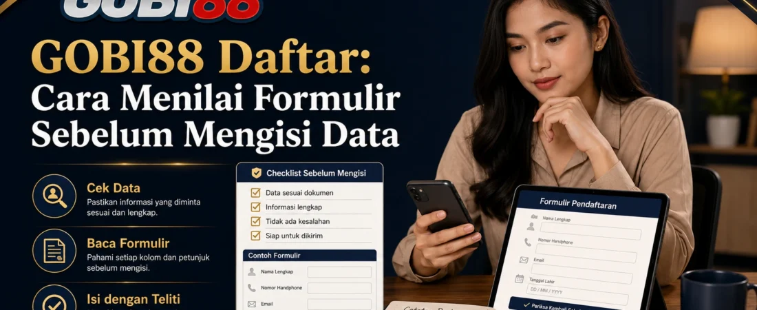 GOBI88 Daftar: Cara Menilai Formulir Sebelum Mengisi Data