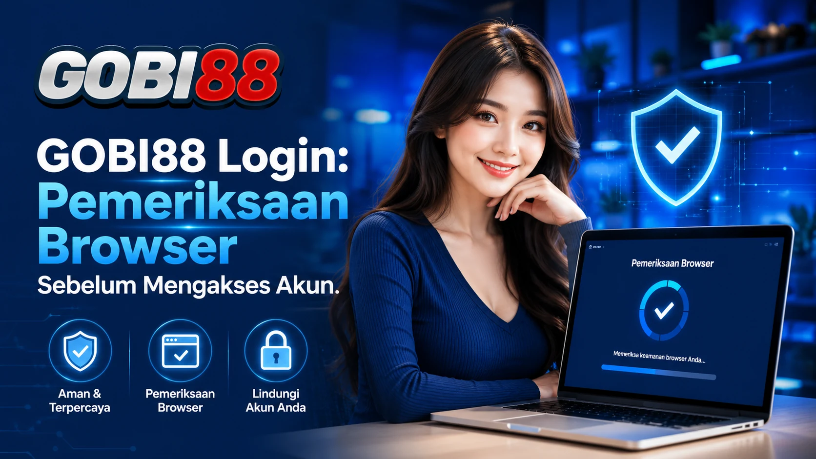 GOBI88 Login - Pemeriksaan Browser Sebelum Mengakses Akun Ilustrasi GOBI88 Login dengan pemeriksaan keamanan browser di laptop