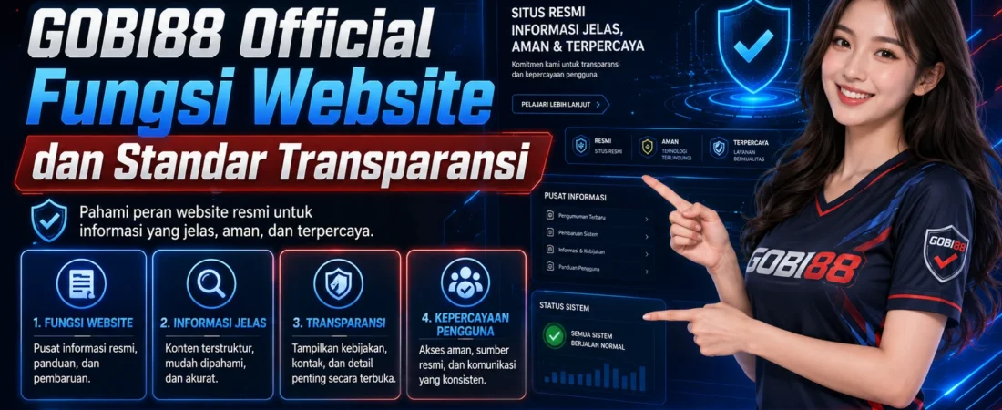 GOBI88 Official: Fungsi Website dan Standar Transparansi