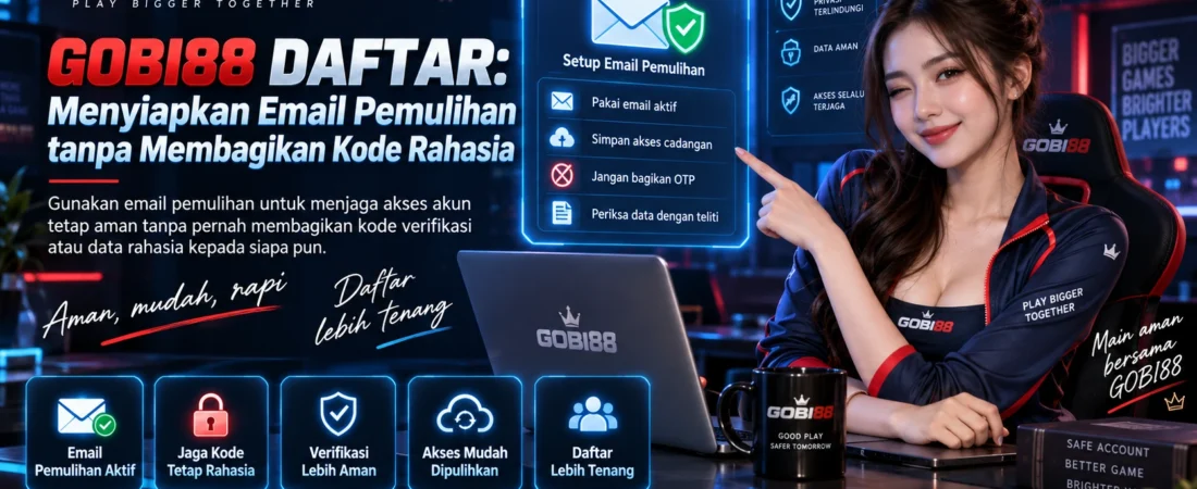 GOBI88 Daftar: Menyiapkan Email Pemulihan tanpa Membagikan Kode Rahasia