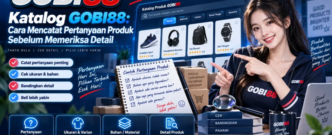 Katalog GOBI88: Cara Mencatat Pertanyaan Produk Sebelum Memeriksa Detail